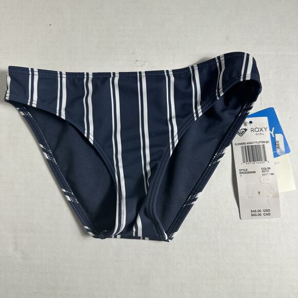 Roxy Girls Flowers Addict Flutter Bikini Swimsuit Set Size 7 NWT - Picture 6 of 7
